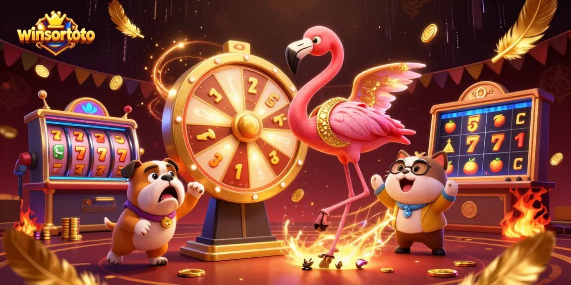 Menangkan hadiah menarik di winsortoto dengan karakter lucu dan elemen kasino yang meriah.