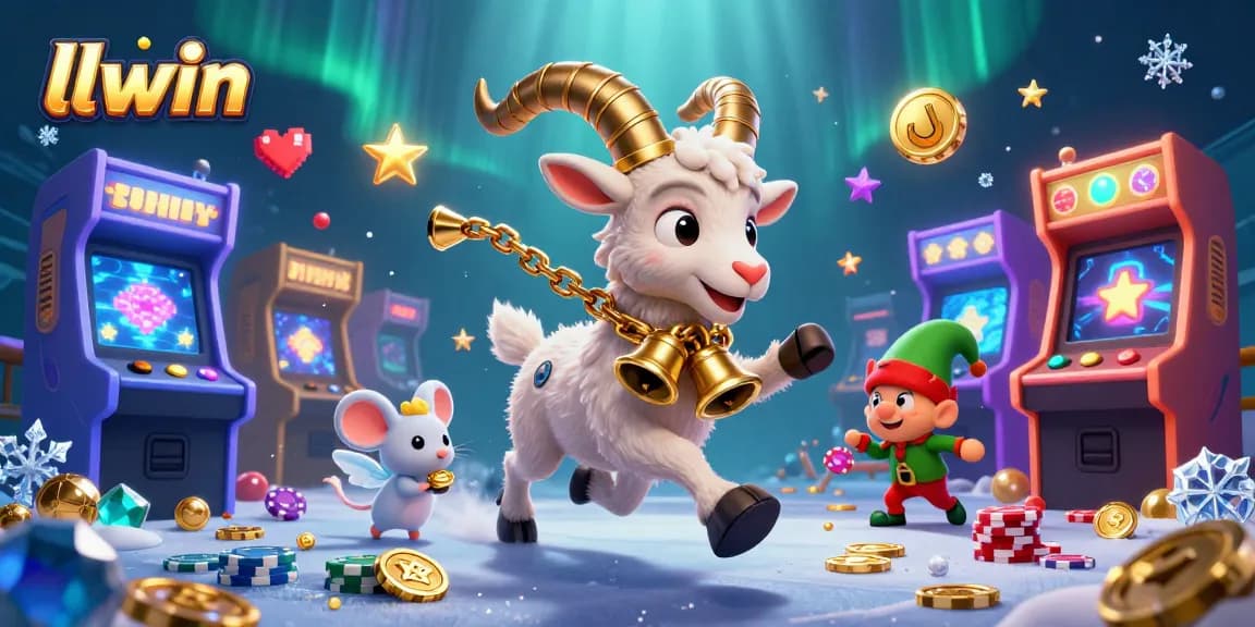 Experience thrilling gaming at llwin with cartoon characters in a lively casino scene.