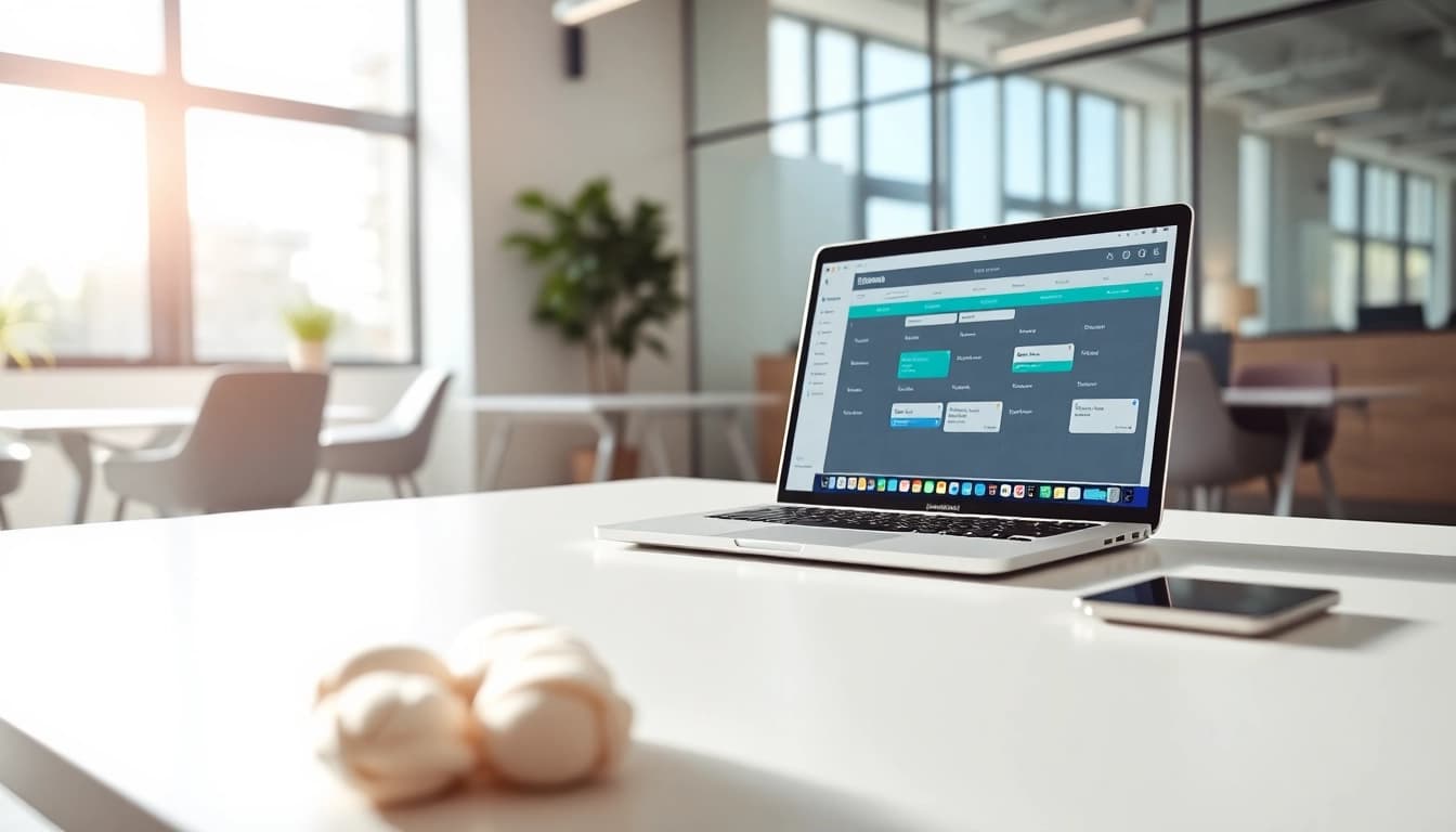 Explore an innovative virtual assistant scheduling tool in a bright office environment for efficient time management.