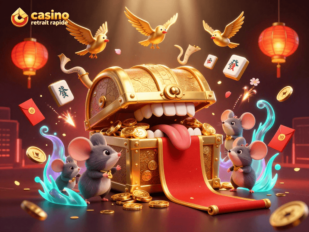 Jouez sur un casino retrait rapide avec une illustration dynamique de gains en cryptomonnaies.