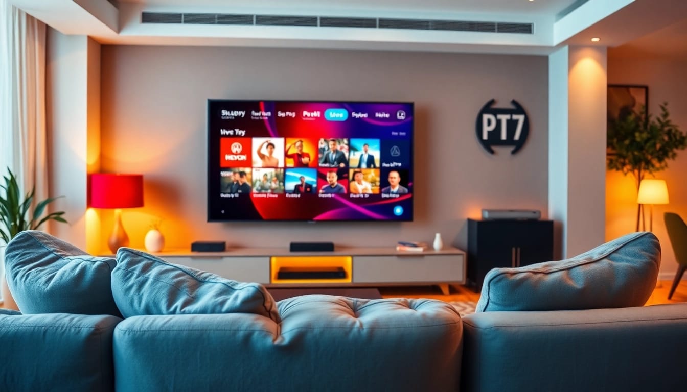 Discover the features of various free trial iptv services on a vibrant television display.