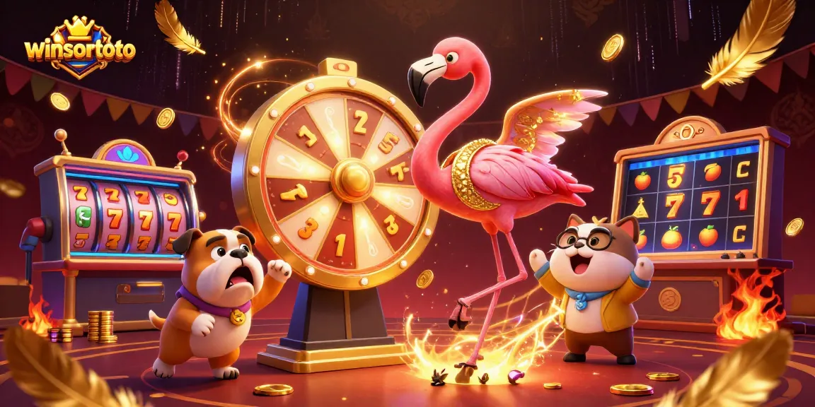 Menangkan hadiah menarik di winsortoto dengan karakter lucu dan elemen kasino yang meriah.