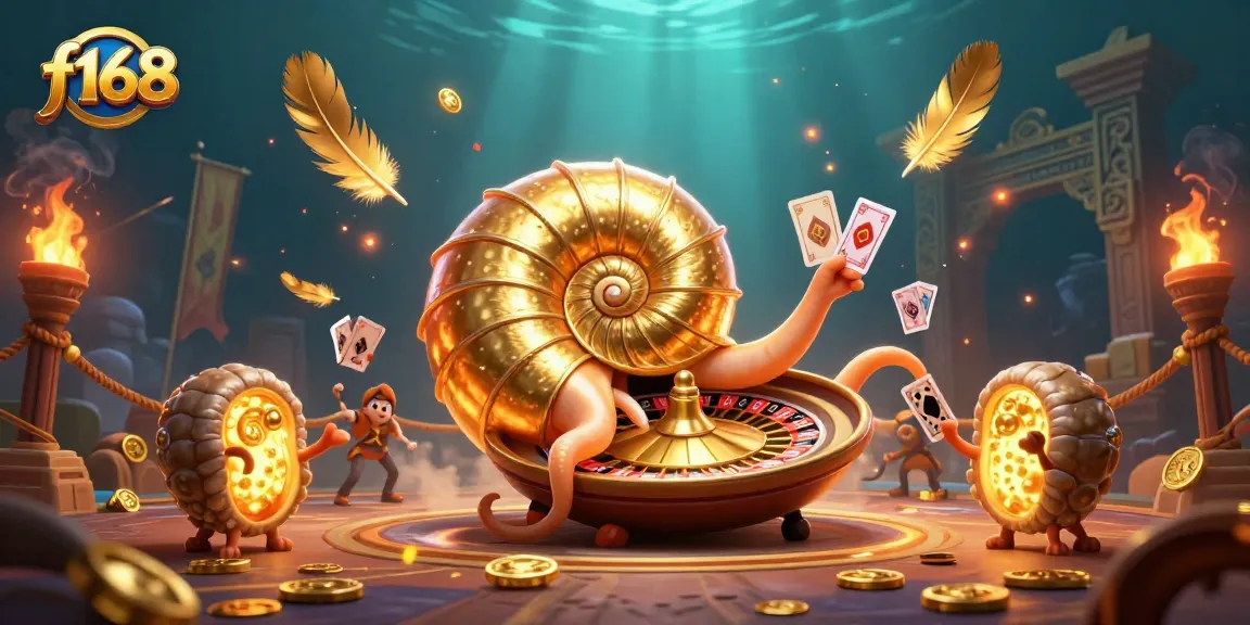 Engage with thrilling f168 casino adventures featuring a giant nautilus and glowing companions.