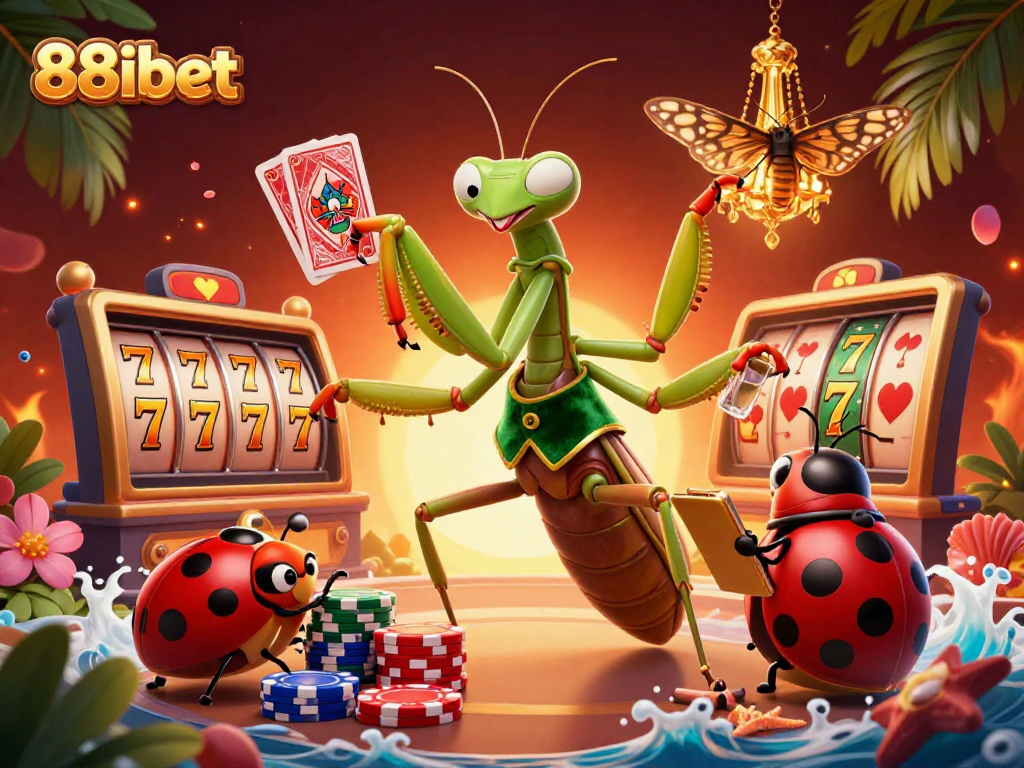 Experience thrilling gaming action with 88ibet, showcasing vibrant characters and casino elements.