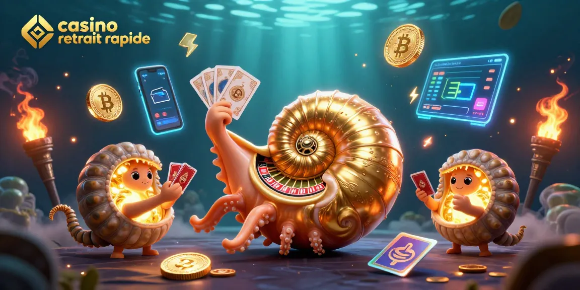 Retrouvez des gains rapides avec le casino retrait rapide, illustrant la vitesse et la performance des retraits crypto.