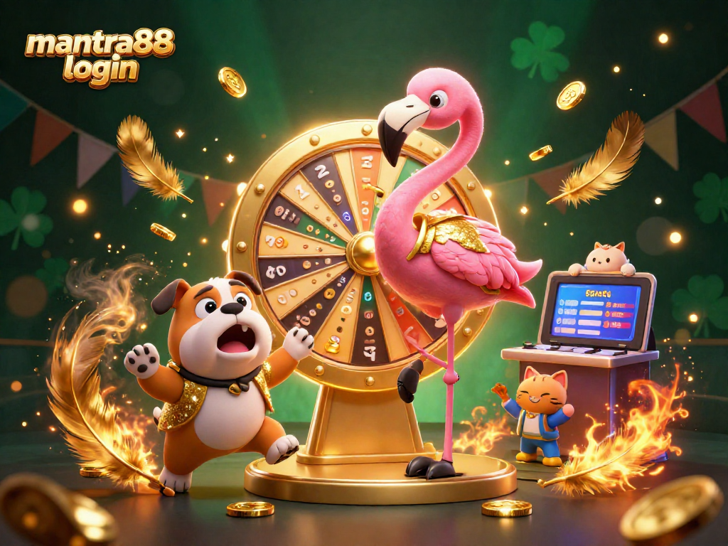Experience the excitement of mantra88 login with vivid animations of game shows, crowds, and cash prizes.
