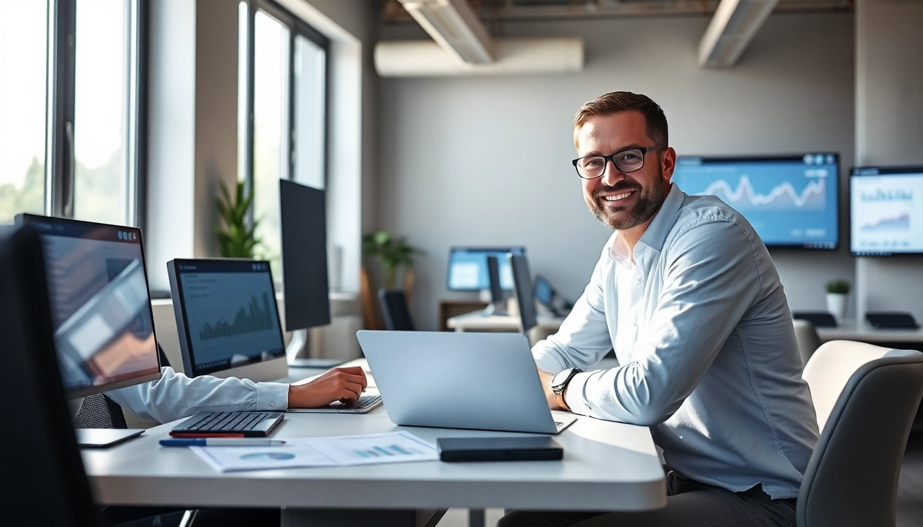 Headless Shopify development showcased by a professional digital marketer in a modern setting.