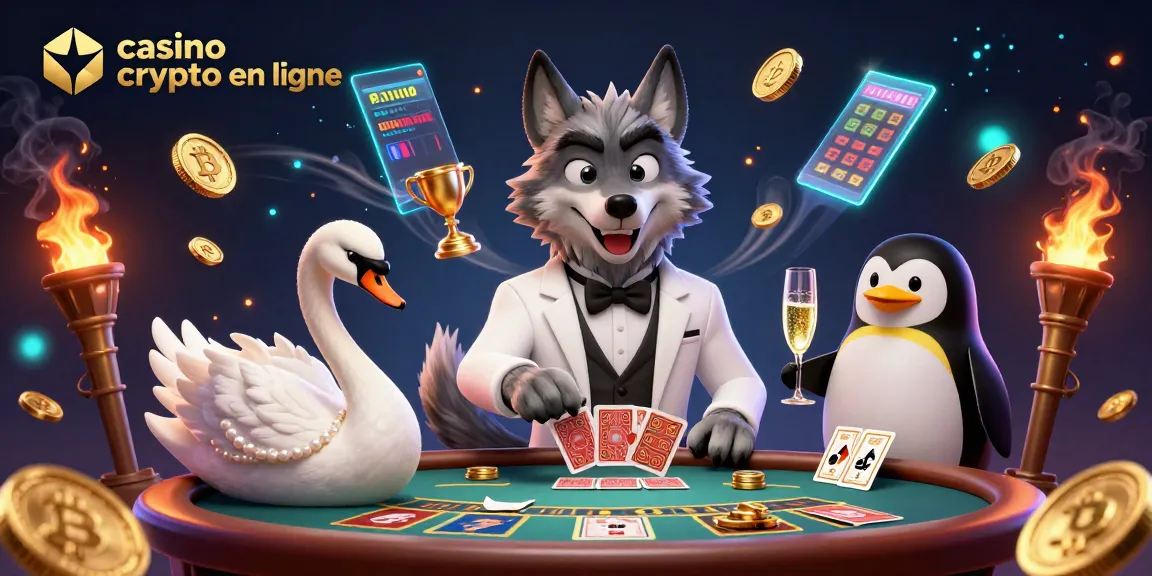 Jouez sur un casino crypto en ligne et gagnez avec des personnages animés dans une scène captivante.