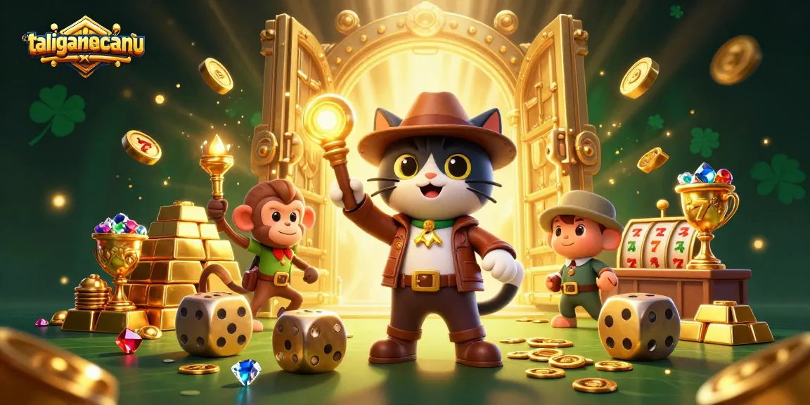 Join the adventure with taigamebancaanxu as the explorer cat uncovers hidden casino treasures.