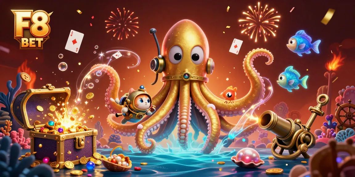Experience exciting wins at F8 BET with a vibrant 3D underwater casino adventure.