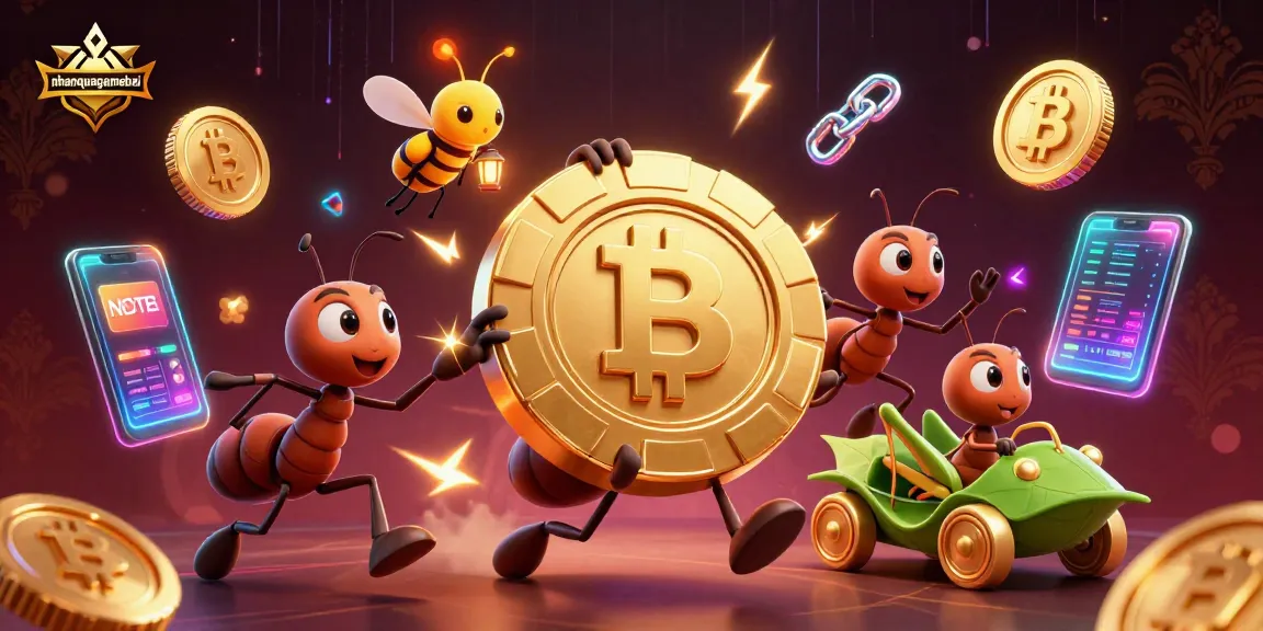 Experience the thrill of nhanquagamebai as cartoon ants perform a heist with poker chips in a dazzling digital casino.
