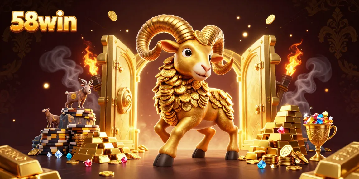 Experience thrilling gameplay at 58win with dynamic golden treasure and spirited ram highlights.