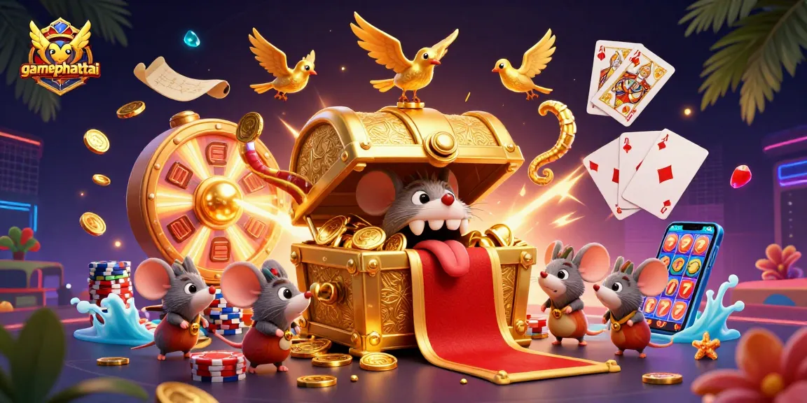 Engage with the gamephattai adventure featuring a treasure chest in a vibrant casino scene.