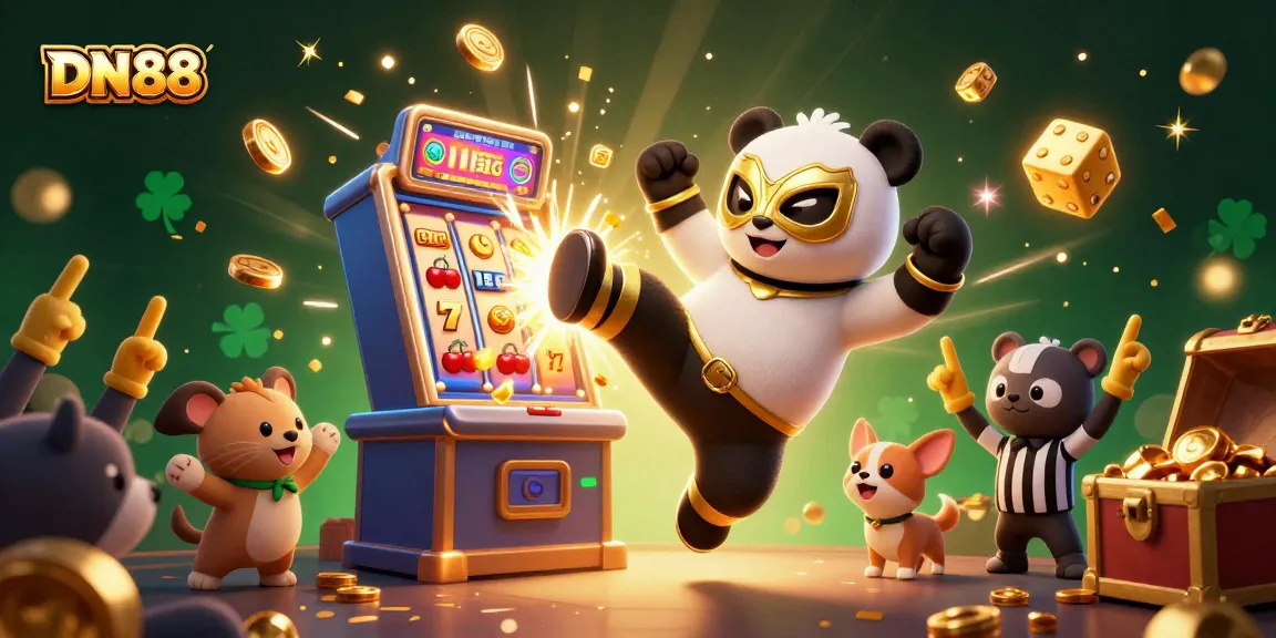 DN88 provides an exciting casino experience with animated characters engaging in vibrant gaming fun.