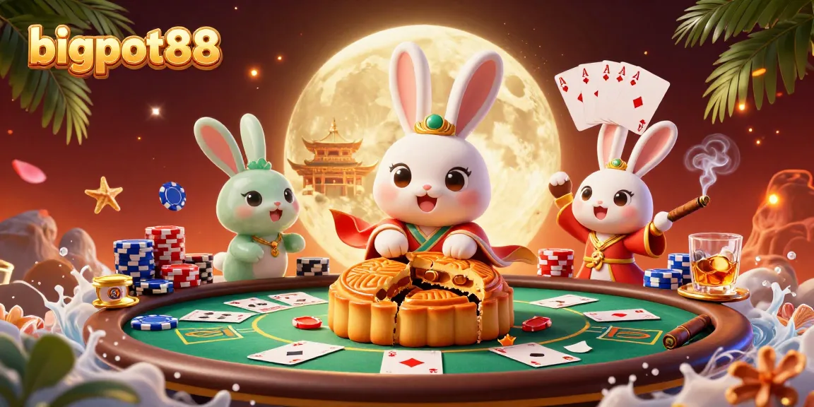 Topup yang mudah di bigpot88 dengan ilustrasi kasino menarik dan poker chip.
