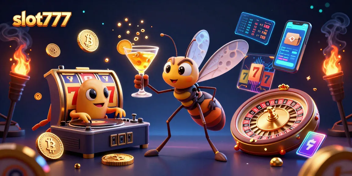 Experience the excitement of slot777 with a scene full of dynamic casino elements and characters.