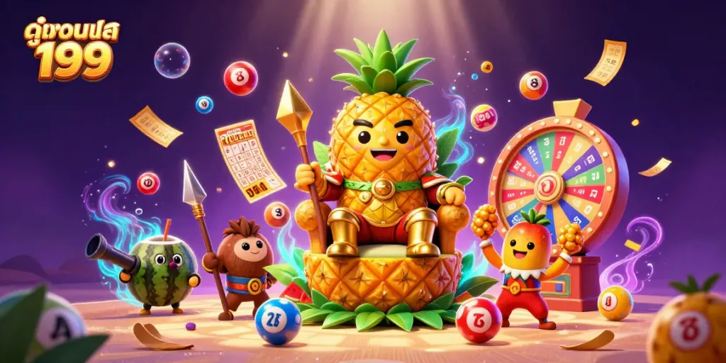 Experience vibrant sports betting action with ดูบอลสด 199 in a colorful, dynamic illustration.