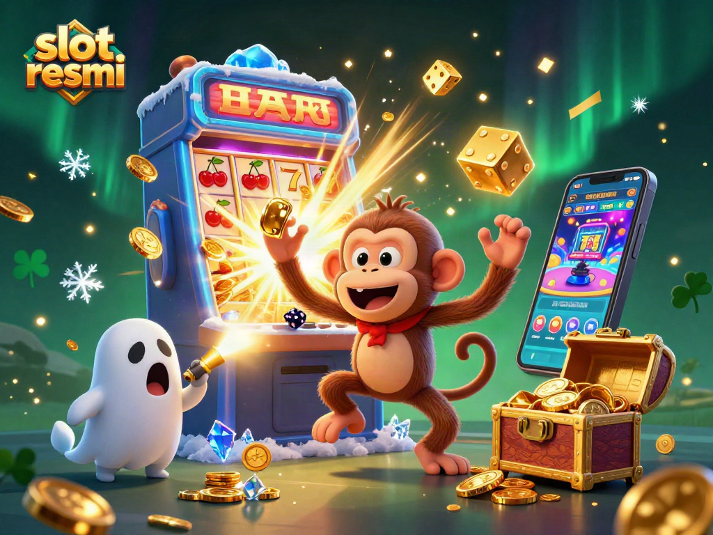 Engage in dynamic slot resmi gameplay with a mischievous monkey and ghost-hunter puppy in a haunted casino
