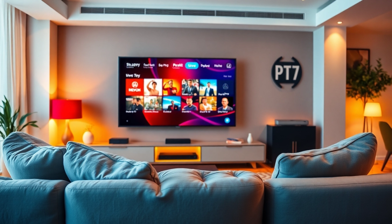 Discover the features of various free trial iptv services on a vibrant television display.