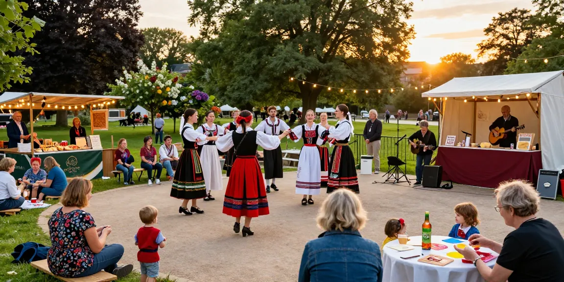 Vibrant festival scene celebrating Breton culture with diverse attendees enjoying events, showcasing traditional activities and local food, emphasizing community spirit and engagement in 2026.