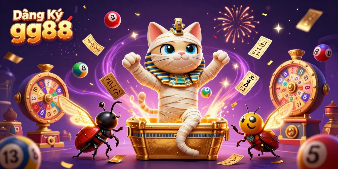 Experience thrilling lottery excitement with Đăng Ký gg88 and colorful animated elements.