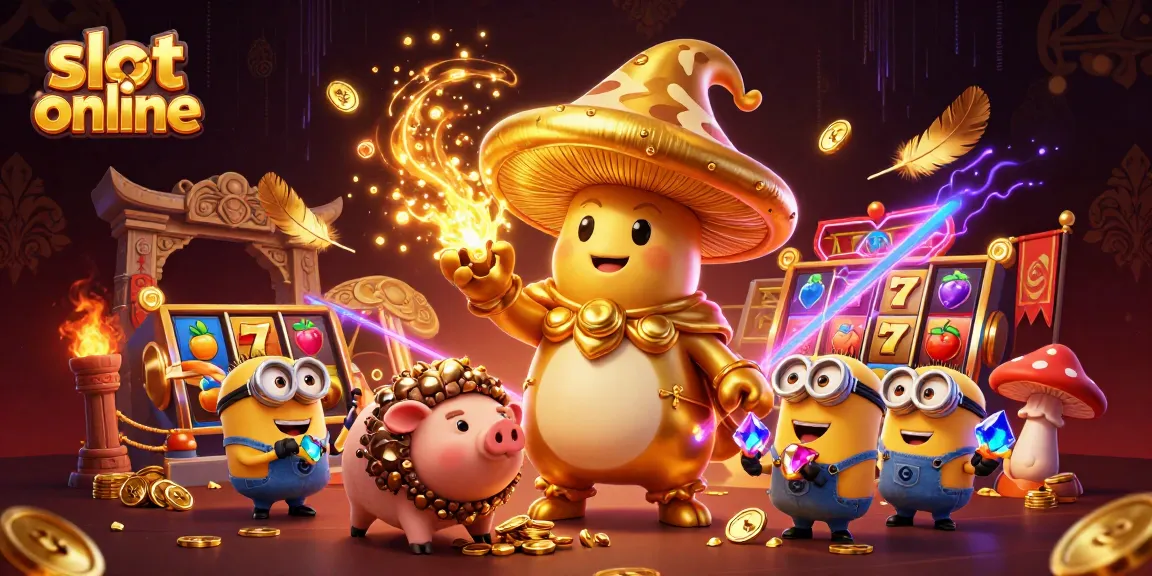 Experience thrilling slot online action with characters embodying winning strategies in a dynamic casino scene.