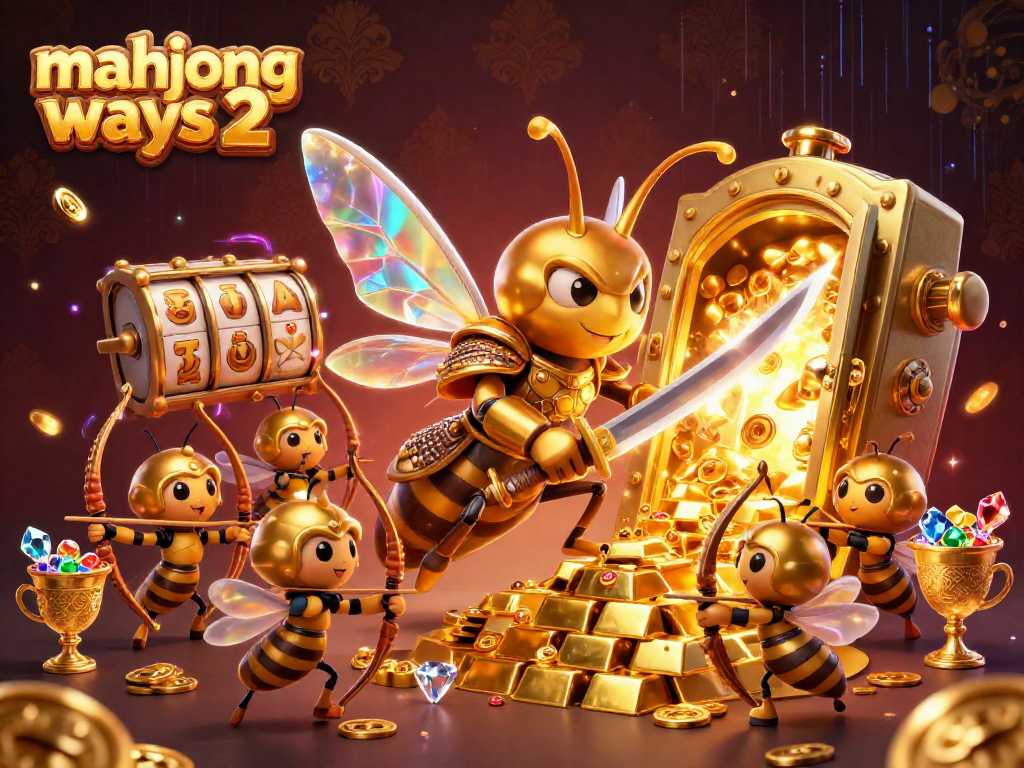 Experience mahjong ways 2 with exciting slot reels and treasure in this vibrant digital illustration.