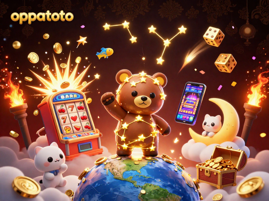 Engage with oppatoto's exciting world of lottery action featuring vibrant visuals and dynamic casino elements.