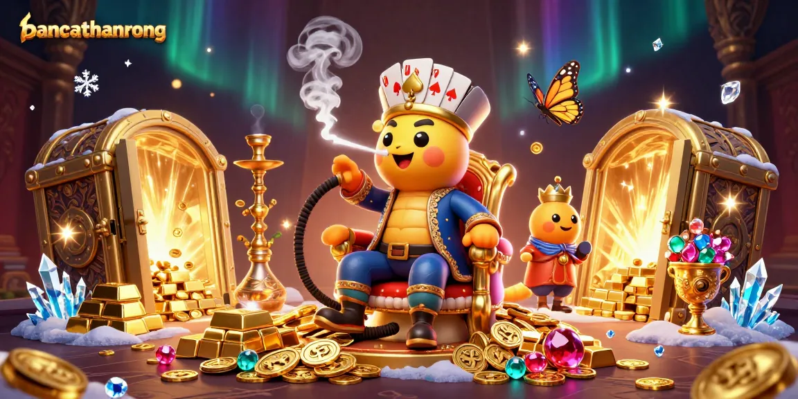 bancathanrong attracts luck with a caterpillar hookah-master in a vibrant casino scene