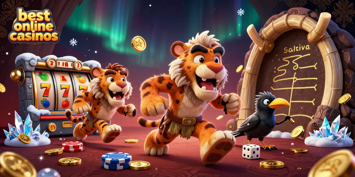 Experience the thrill of the best online casinos with a dynamic 3D illustration of gaming action!
