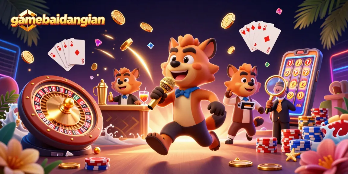 Experience thrilling gameplay at gamebaidangian with vibrant casino scenes and exciting characters.