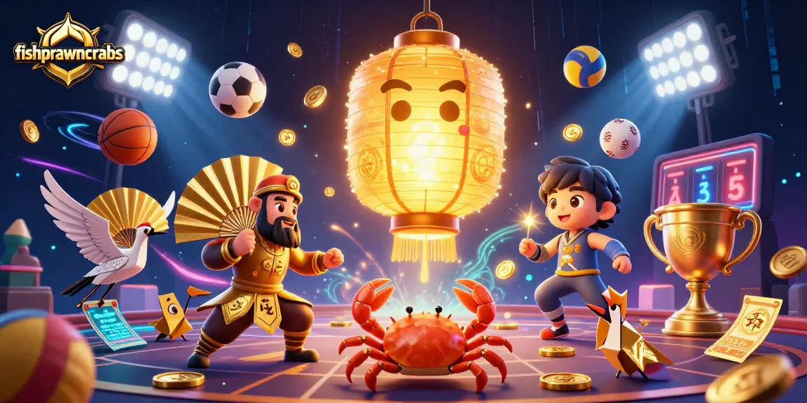 Experience thrilling fishprawncrabs action with enchanting golden lanterns and vibrant casino dynamics.