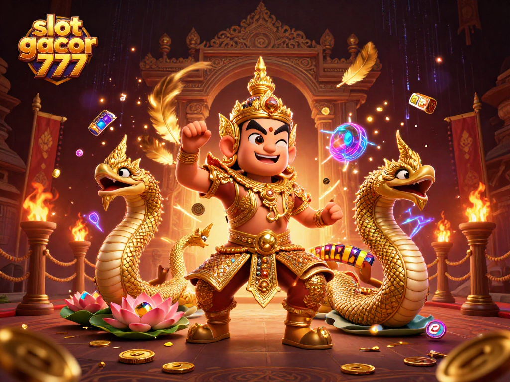 Experience thrilling gameplay with slot gacor 777 as cartoon guardians guard golden jackpots.