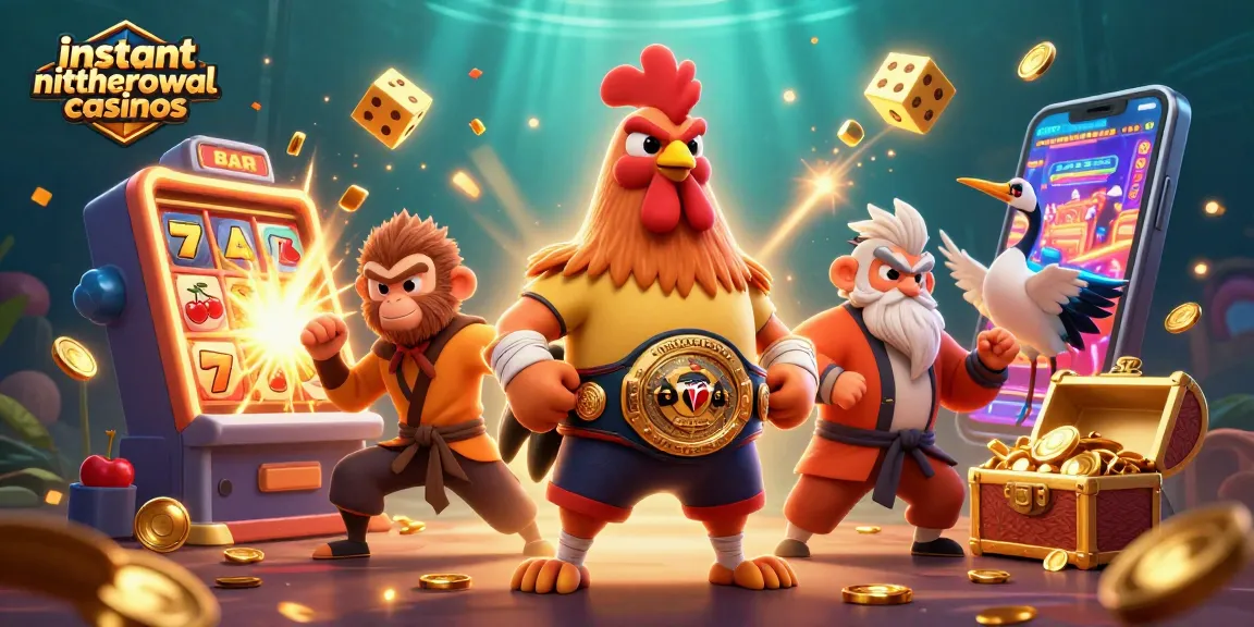 Experience thrill at instant withdrawal casinos with wild characters and exciting gaming elements.