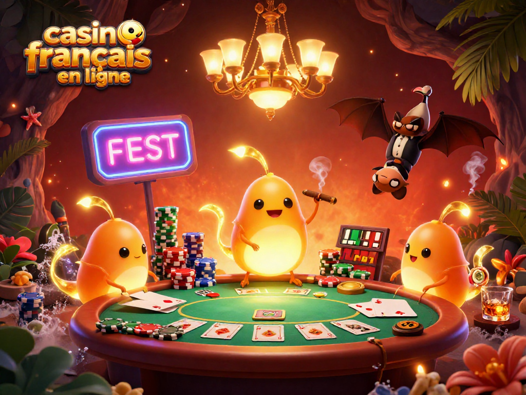 Jouez au casino francais en ligne dans une décoration lumineuse et immersive.
