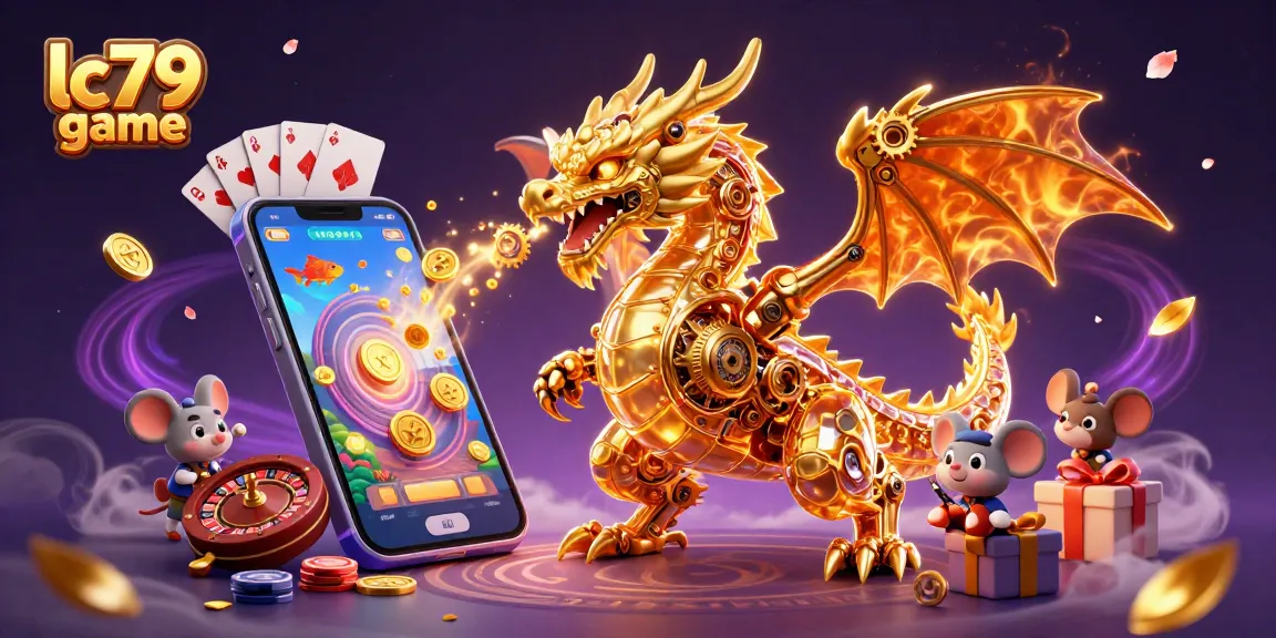 Bắn cá LC79 game hấp dẫn với dragon vàng và máy bắn cá thú vị trong giao diện sống động