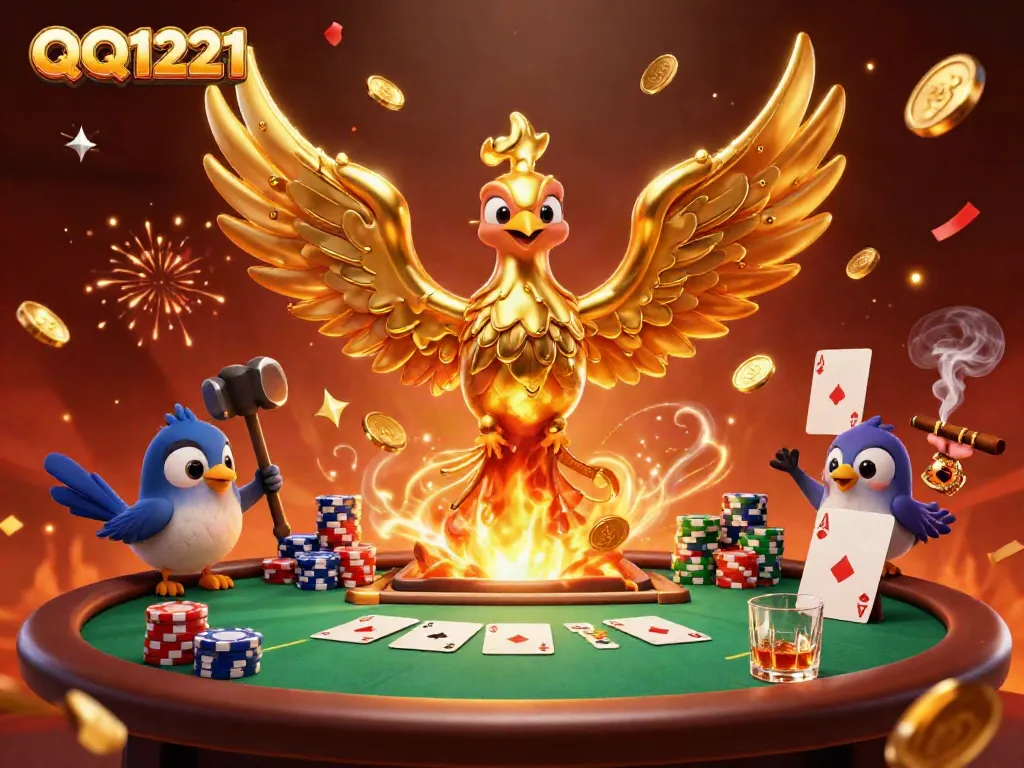 Experience thrilling wins with QQ1221's extravagant golden phoenix game scene full of action.